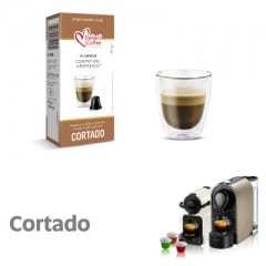 Italian Coffee Cortado Pods For Nespresso – 10-Count Box, Free Shipping, Authentic Italian Espresso
