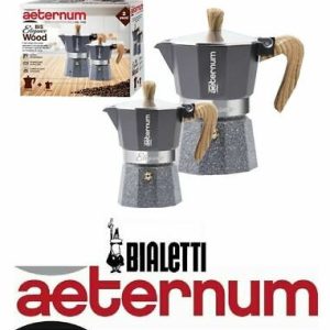 Bialetti Aeternum Set Elegance Wood kafetijere – moke 1 i 3 šalice